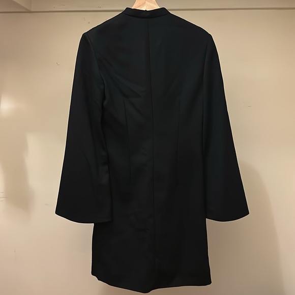 New Yves Saint Laurent runway wool crescent scoop neck bell sleeve mod minidress - Picture 11 of 16